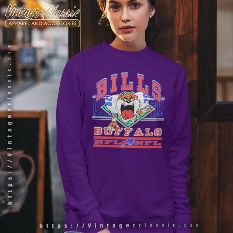 Vintage Buffalo Bills Looney Tunes Taz Sweatshirt Vintage Buffalo Bills Looney Tunes Taz Sweatshirt