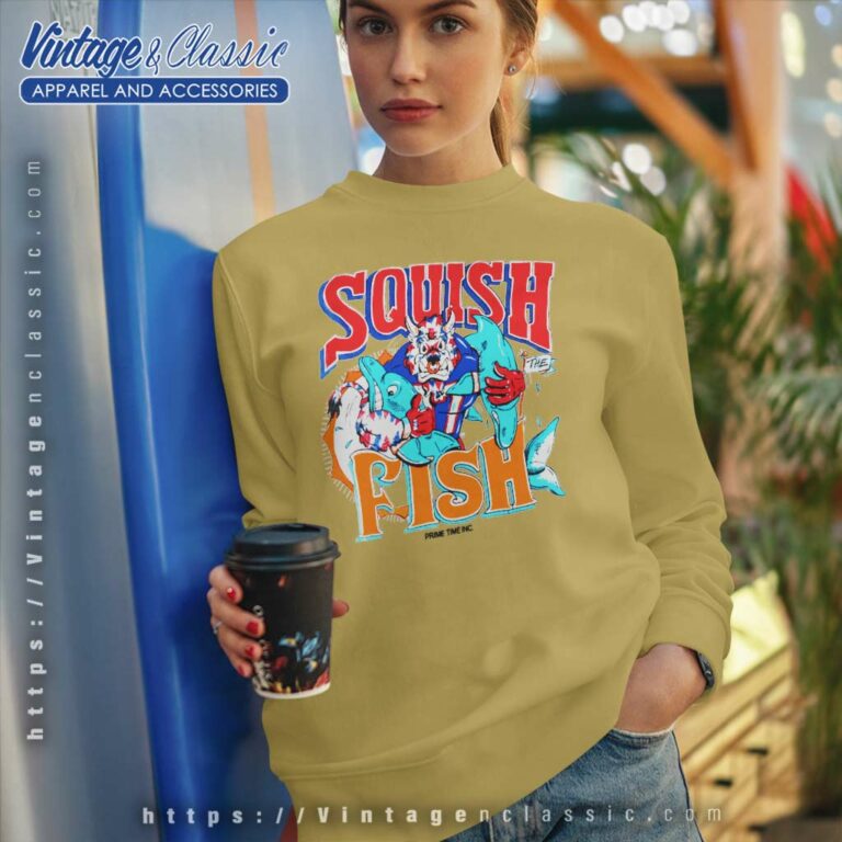 Vintage Buffalo Bills Squish The Fish Shirt 90s Nfl Football Miami Dolphins Sweatshirt Vintage Buffalo Bills Squish The Fish Shirt 90s Nfl Football Miami Dolphins Sweatshirt