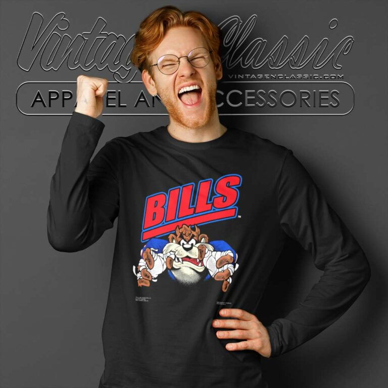 Vintage Buffalo Bills Taz Football Long Sleeve Tee Vintage Buffalo Bills Taz Football Long Sleeve Tee