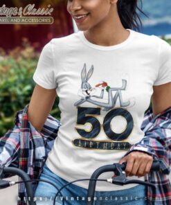 Vintage Bugs Bunny 50th Birthday Anniversary Women TShirt