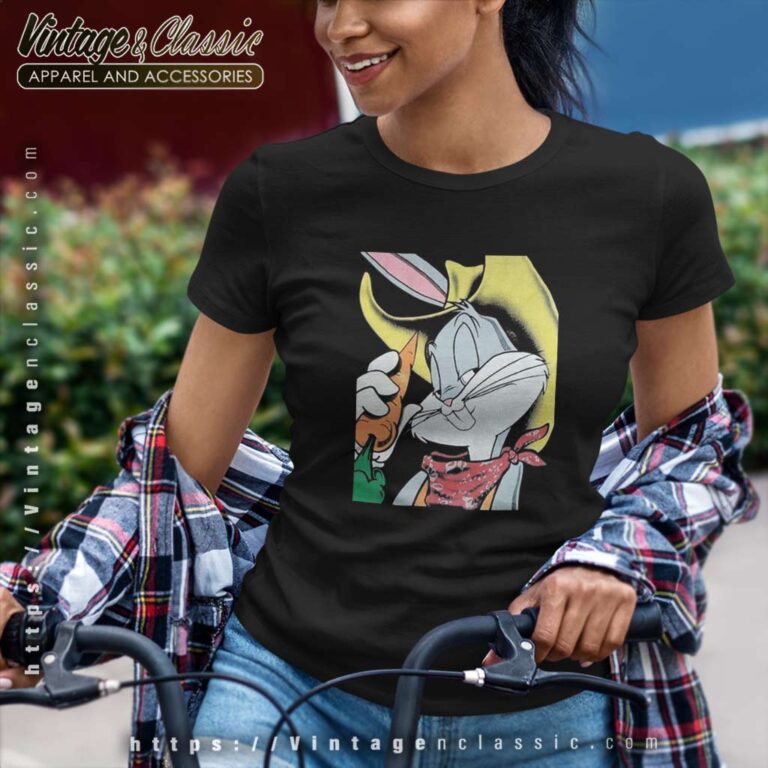 Vintage Bugs Bunny Cowboy Women TShirt Vintage Bugs Bunny Cowboy Women TShirt