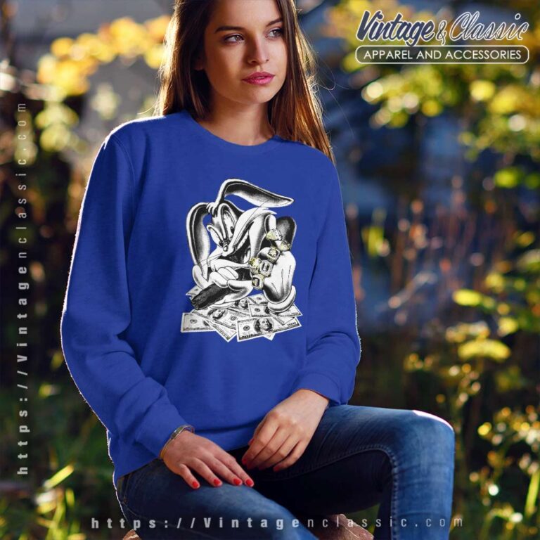 Vintage Bugs Bunny Gangster Cash Jewelry Sweatshirt 1 Vintage Bugs Bunny Gangster Cash Jewelry Sweatshirt 1