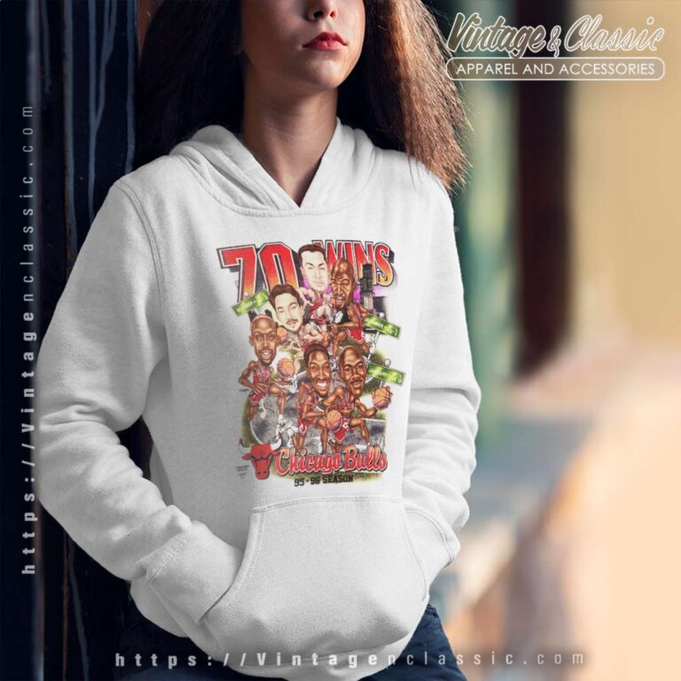 Vintage Chicago Bulls 70 Wins Caricature Hoodie Vintage Chicago Bulls 70 Wins Caricature Hoodie