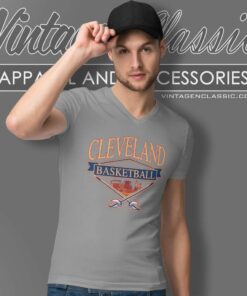 Vintage Cleveland Cavaliers Basketball V Neck TShirt