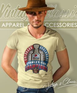 Vintage Colorado Avalanche Nhl Hockey Shirt 5 Vintage Colorado Avalanche Nhl Hockey V Neck TShirt 1