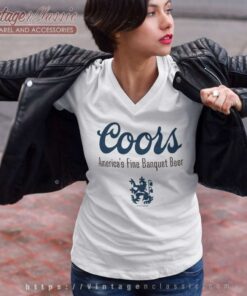 Vintage Coors Banquet Logo V Neck TShirt