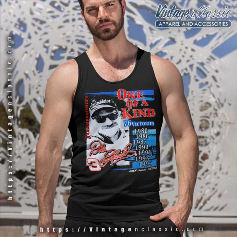 Vintage Dale Earnhardt 3 One Of A Kind Nascar Tank Top Racerback Vintage Dale Earnhardt 3 One Of A Kind Nascar Tank Top Racerback