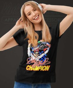 Vintage Dale Earnhardt Champion Nascar Daytona 500 Women TShirt