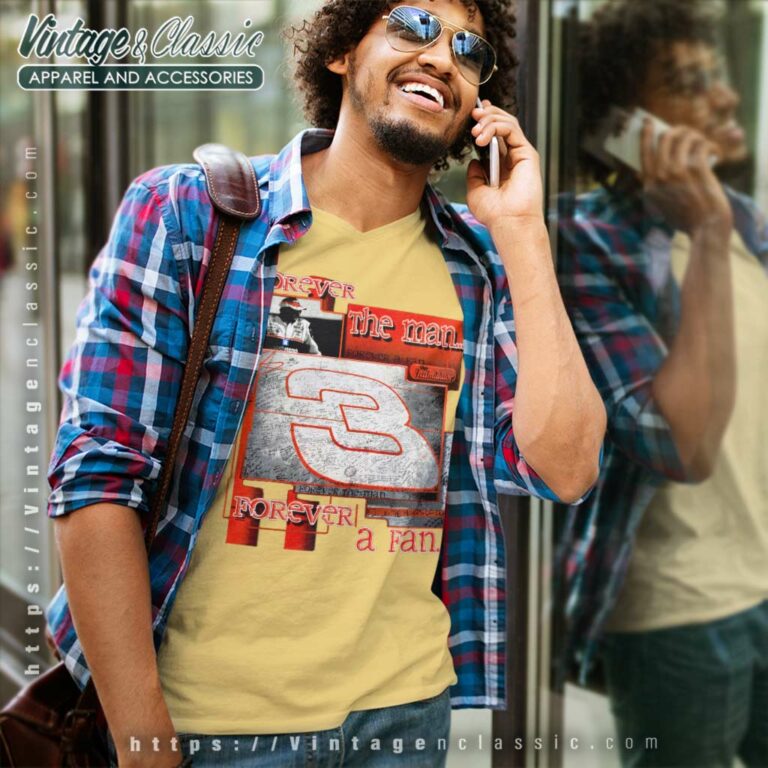 Vintage Dale Earnhardt Forever The Man Nascar V Neck TShirt Vintage Dale Earnhardt Forever The Man Nascar V Neck TShirt