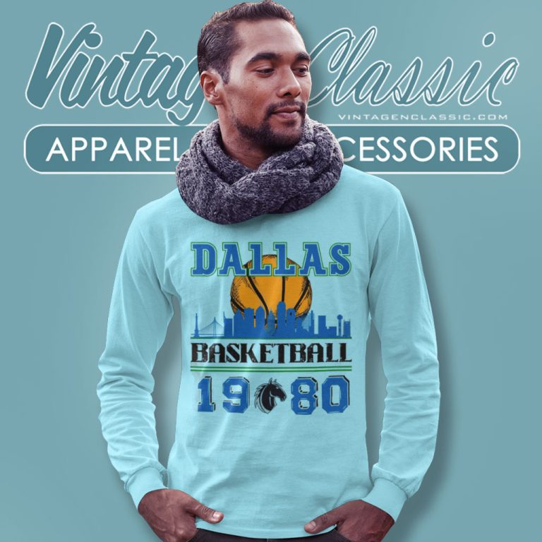 Vintage Dallas Basketball 1980 Long Sleeve Tee Vintage Dallas Basketball 1980 Long Sleeve Tee