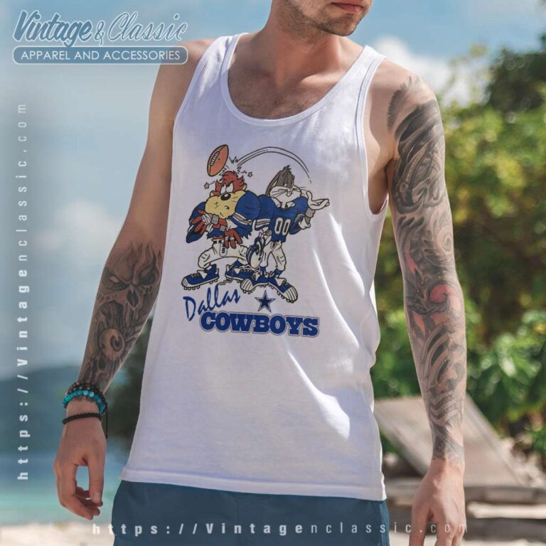 Vintage Dallas Cowboy X Looney Tunes Tank Top Racerback Vintage Dallas Cowboy X Looney Tunes Tank Top Racerback