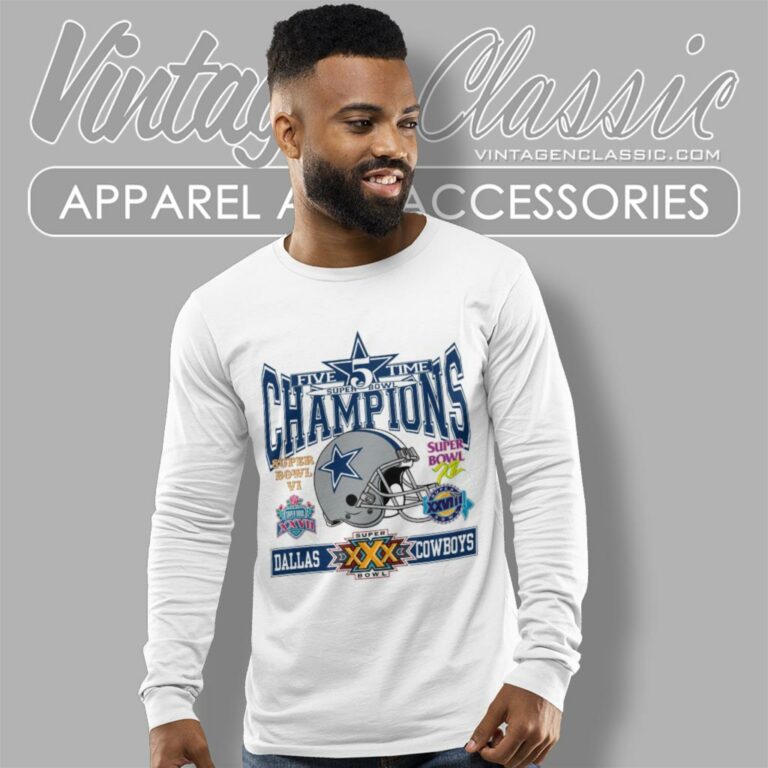Vintage Dallas Cowboys Super Bowl Champions Long Sleeve Tee Vintage Dallas Cowboys Super Bowl Champions Long Sleeve Tee