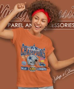 Vintage Dallas Cowboys Super Bowl Champions Women T Shirt