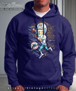 Vintage Dan Marino Miami Dolphins Caricature 1987 Nfl Football Hoodie