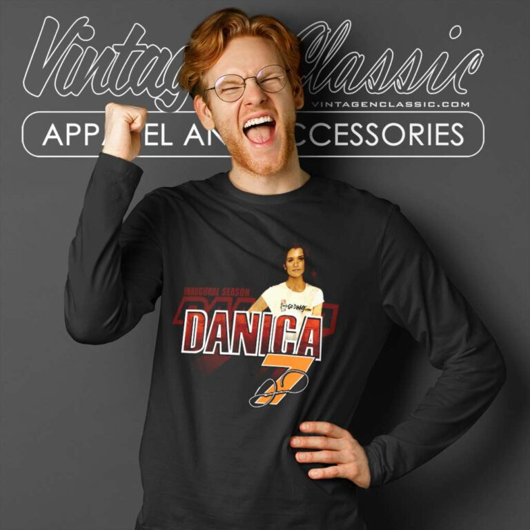 Vintage Danica Patrick Orange Nascar Racing Long Sleeve Tee Vintage Danica Patrick Orange Nascar Racing Long Sleeve Tee