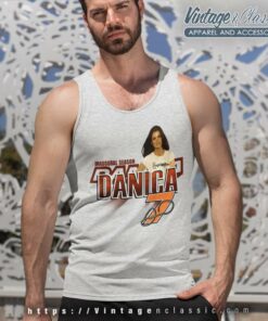 Vintage Danica Patrick Orange Nascar Racing Tank Top Racerback