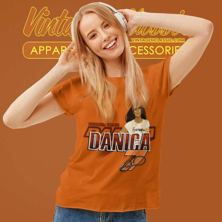 Vintage Danica Patrick Orange Nascar Racing Women TShirt Vintage Danica Patrick Orange Nascar Racing Women TShirt
