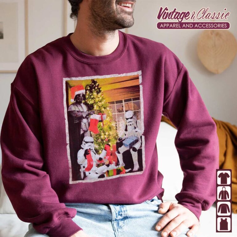Vintage Darth Vader Christmas With Stormtroopers Shirt Sweatshirt Vintage Darth Vader Christmas With Stormtroopers Shirt Sweatshirt