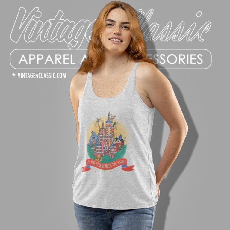 Vintage Disney 25th Anniversary Remember The Magic Tank Top Racerback Vintage Disney 25th Anniversary Remember The Magic Tank Top Racerback