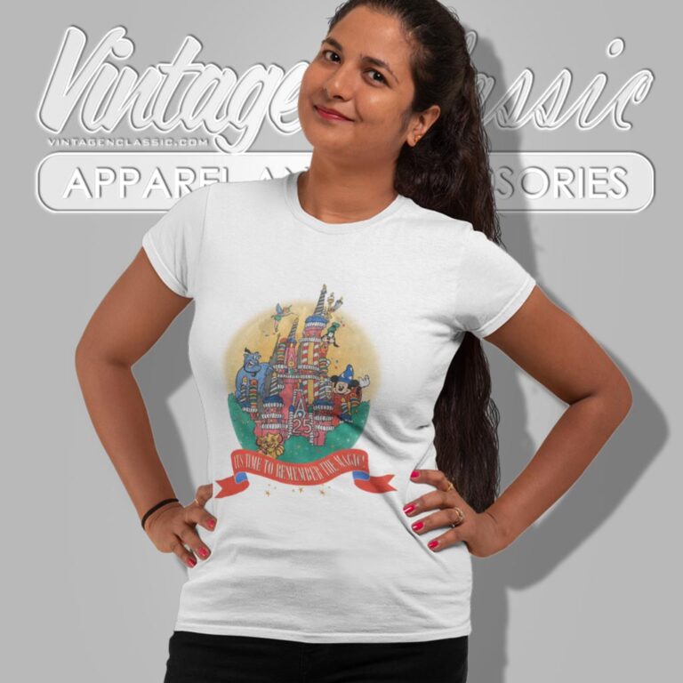 Vintage Disney 25th Anniversary Remember The Magic Women T Shirt Vintage Disney 25th Anniversary Remember The Magic Women T Shirt
