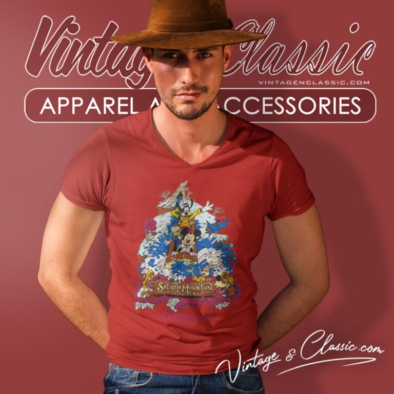 Vintage Disney Splash Mountain V Neck TShirt Vintage Disney Splash Mountain V Neck TShirt