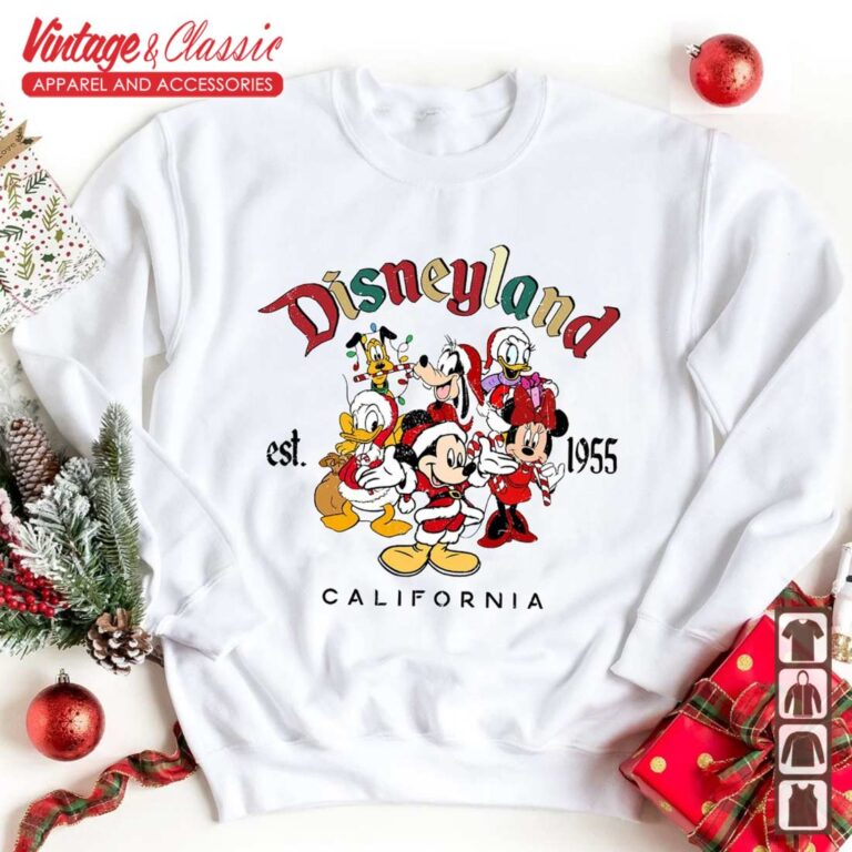 Vintage Disneyland Christmas Est 1955, Mickey and Friends Shirt Vintage Disneyland Christmas Est 1955, Mickey and Friends Shirt