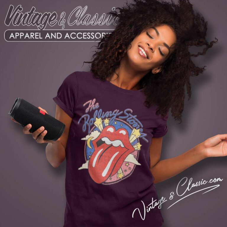 Vintage Distressed Rollin Stones Women TShirt Vintage Distressed Rollin Stones Women TShirt