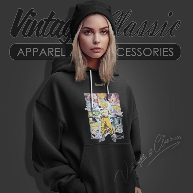 Vintage Dragon Ball Z Characters Graphic Hoodie Vintage Dragon Ball Z Characters Graphic Hoodie