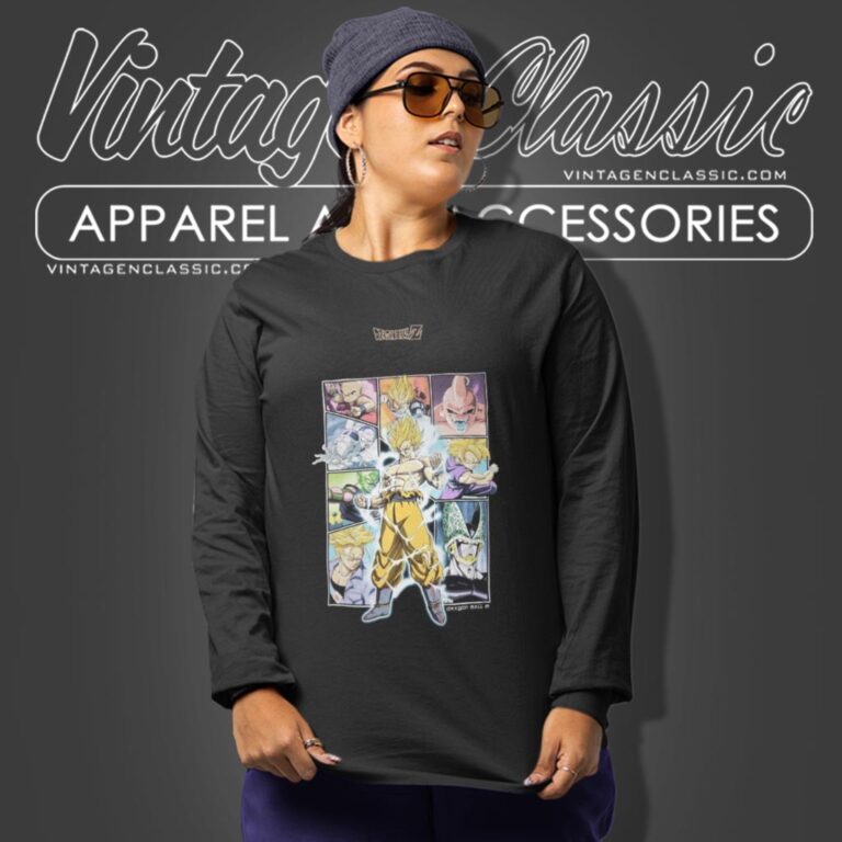 Vintage Dragon Ball Z Characters Graphic Long Sleeve Tee Vintage Dragon Ball Z Characters Graphic Long Sleeve Tee