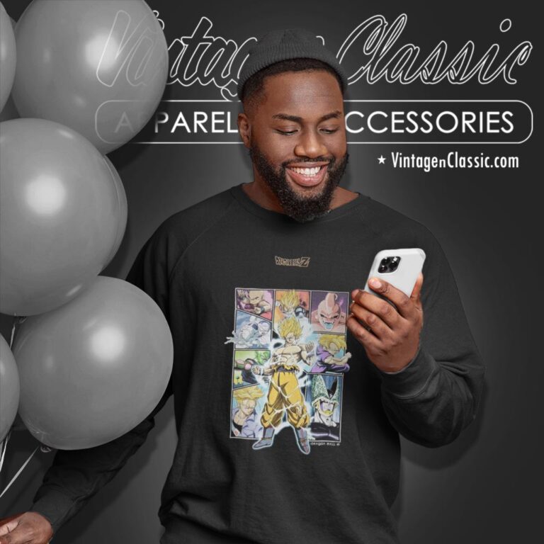 Vintage Dragon Ball Z Characters Graphic Sweatshirt Vintage Dragon Ball Z Characters Graphic Sweatshirt