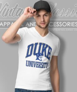 Vintage Duke University Logo V Neck TShirt