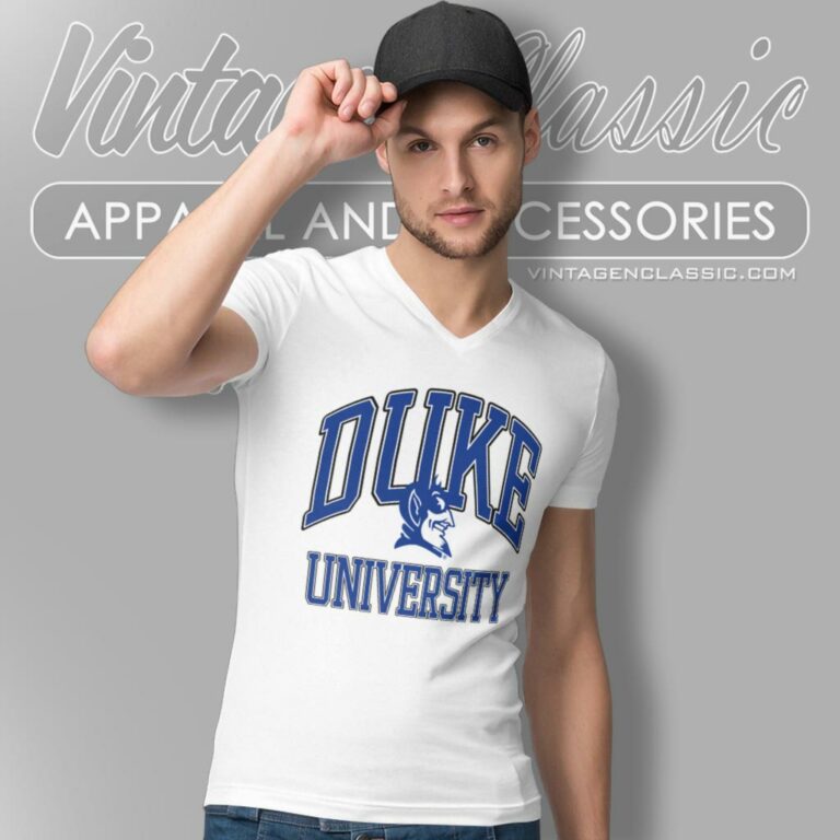 Vintage Duke University Logo V Neck TShirt Vintage Duke University Logo V Neck TShirt