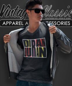 Vintage Duran Duran Retro Rock Music V Neck TShirt