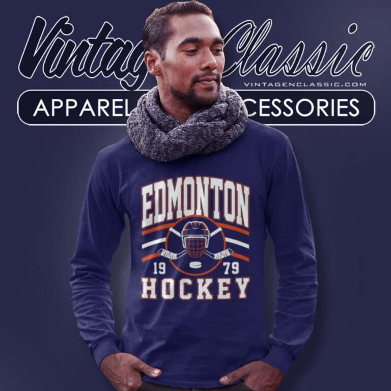 Vintage Edmonton Oiler Hockey Long Sleeve Tee Vintage Edmonton Oiler Hockey Long Sleeve Tee