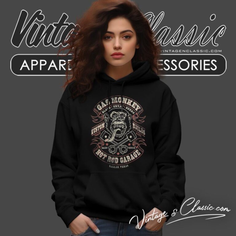 Vintage Gas Monkey Blood Sweat Beers Hoodie Vintage Gas Monkey Blood Sweat Beers Hoodie