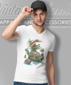 Vintage Gators University Of Florida Graphic V Neck TShirt