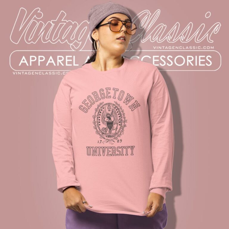 Vintage Georgetown University Logo Long Sleeve Tee Vintage Georgetown University Logo Long Sleeve Tee