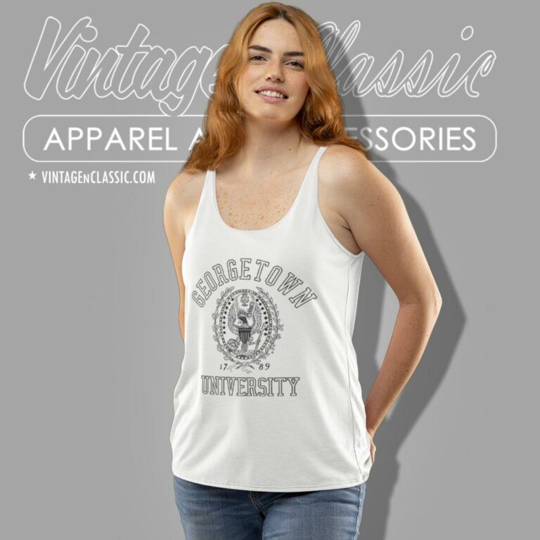 Vintage Georgetown University Logo Tank Top Racerback Vintage Georgetown University Logo Tank Top Racerback