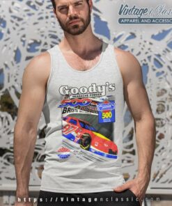 Vintage Goodys Bristol 500 Graphic Nascar Tank Top Racerback