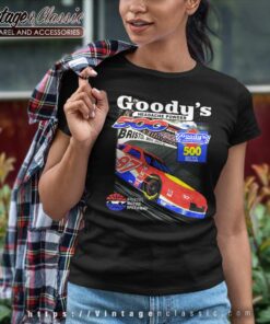 Vintage Goodys Bristol 500 Graphic Nascar Women TShirt