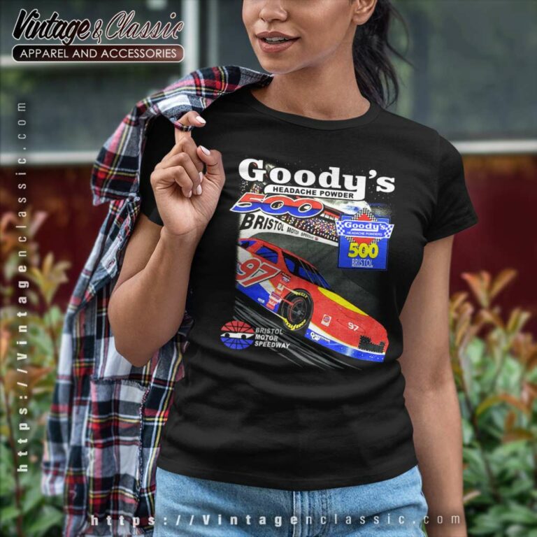 Vintage Goodys Bristol 500 Graphic Nascar Women TShirt Vintage Goodys Bristol 500 Graphic Nascar Women TShirt