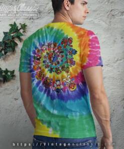 Vintage Grateful Dead International Dancing Bears Shirt Tie Dye T Shirt back