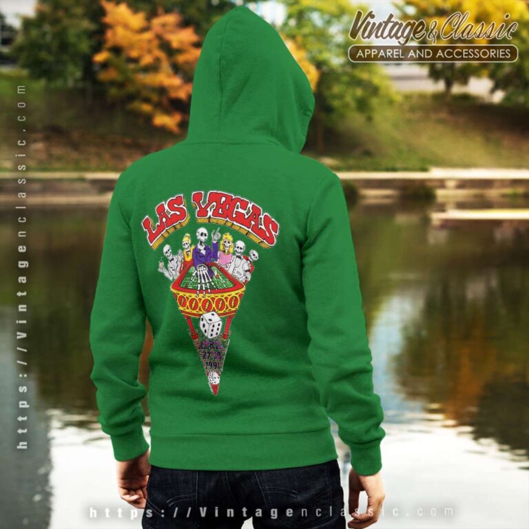 Vintage Grateful Dead Las Vegas Casino 1991 Tour Hoodie backside Vintage Grateful Dead Las Vegas Casino 1991 Tour Hoodie backside