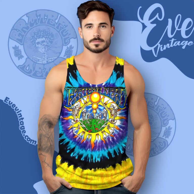 Vintage Grateful Dead Tie dye Shirt Summer Tour 1991 Tank Top Racerback Vintage Grateful Dead Tie dye Shirt Summer Tour 1991 Tank Top Racerback