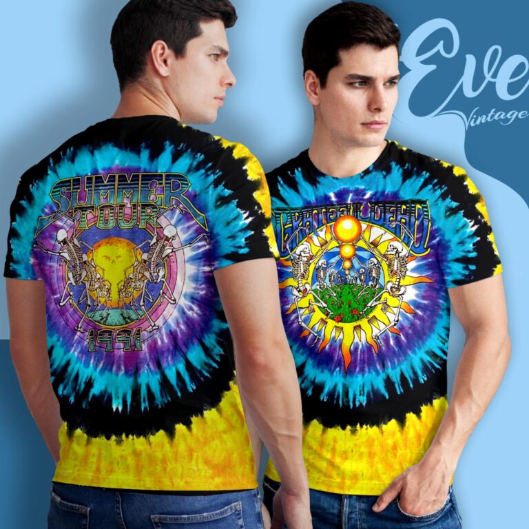 Vintage Grateful Dead Tie dye Shirt Summer Tour 1991 Tie dye T Shirt Vintage Grateful Dead Tie dye Shirt Summer Tour 1991 Tie dye T Shirt