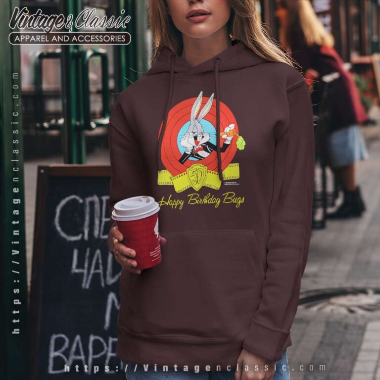 Vintage Happy Birthday Bugs 50th Anniversary Hoodie Vintage Happy Birthday Bugs 50th Anniversary Hoodie