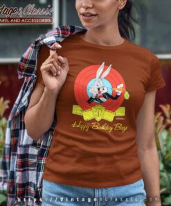 Vintage Happy Birthday Bugs 50th Anniversary Women TShirt