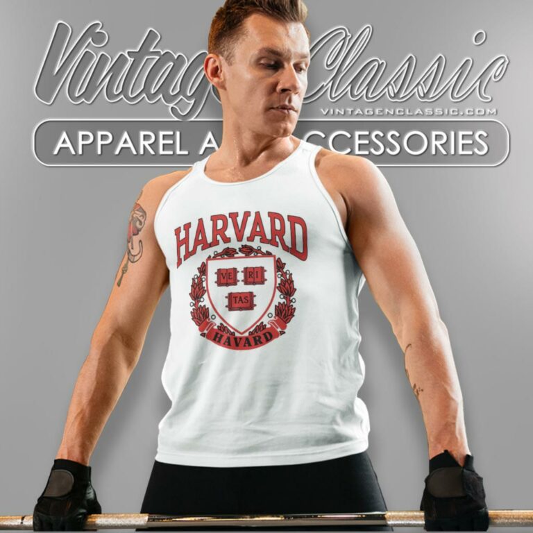 Vintage Harvard University Logo Tank Top Racerback Vintage Harvard University Logo Tank Top Racerback