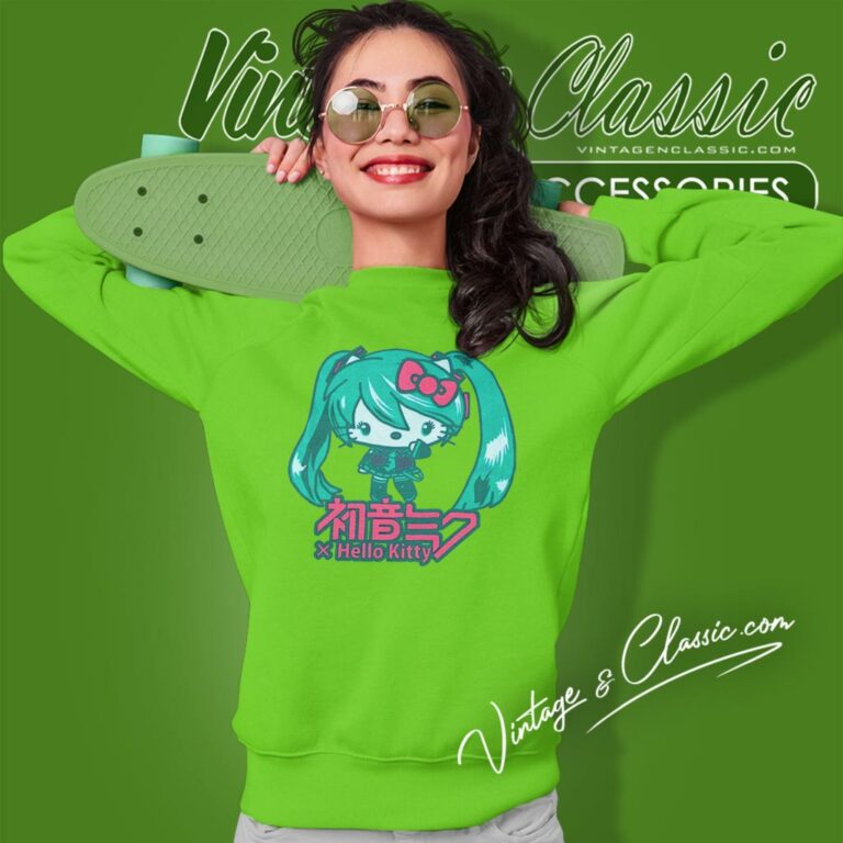 Vintage Hello Kitty Hatsune Miku Sweatshirt Vintage Hello Kitty Hatsune Miku Sweatshirt
