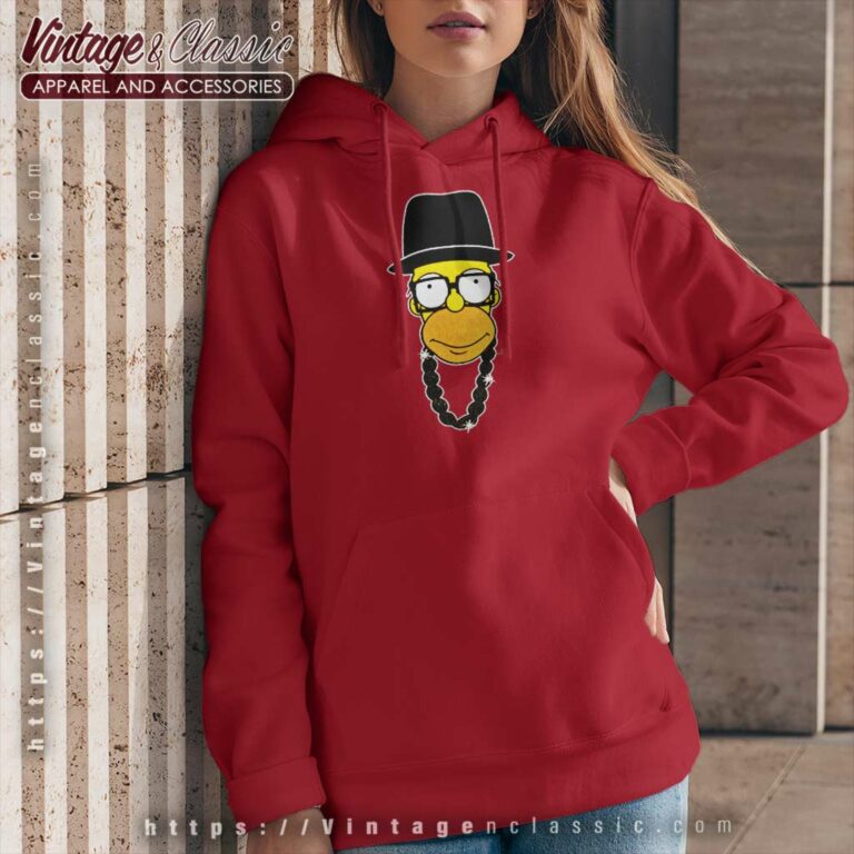 Vintage Homer Simpsons Run Dmc Bootleg Spoof Hoodie Vintage Homer Simpsons Run Dmc Bootleg Spoof Hoodie